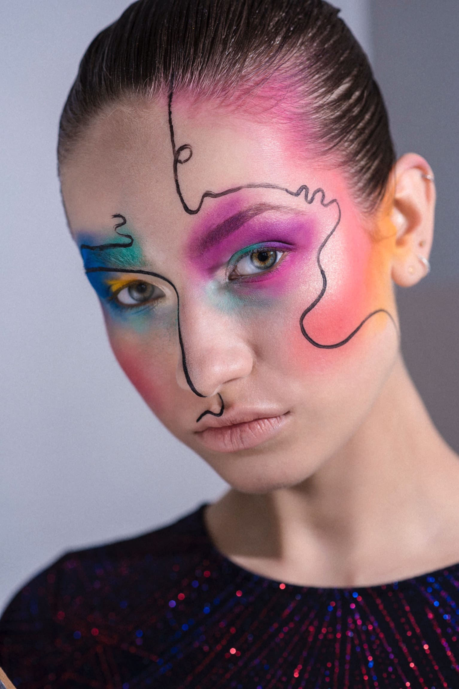 Kreatives Make-up, bold colors, Lidschatten, by Make-up Artist Eva Gerholdt
